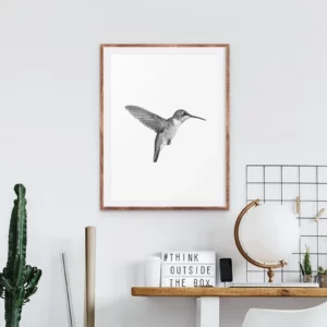 Affiche d'oiseau imprimée minimaliste