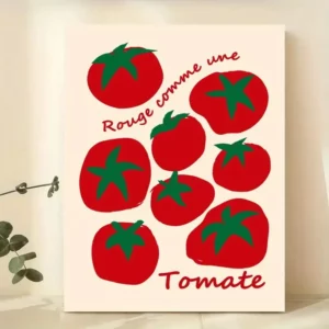 Affiche de tomates colorés rouges