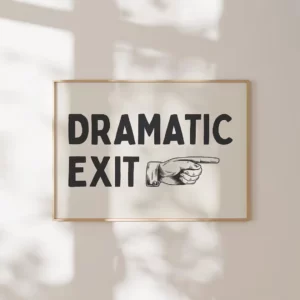 Affiche de couloir de sortie dramatique