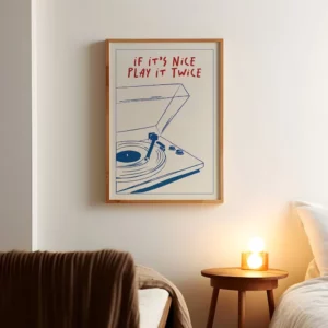Affiche sur toile platine disque