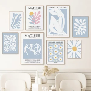 Affiche d'art abstrait Matisse pour femmes, feuilles de corail, fleurs