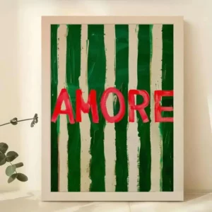 Affiche minimaliste d'amour Amore