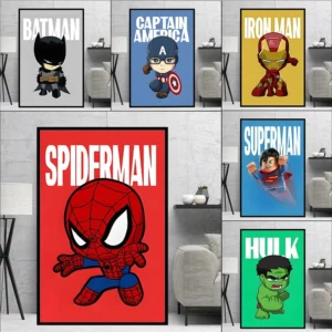 Affiche de Marvel, Avengers, Spider-Man, Iron Man