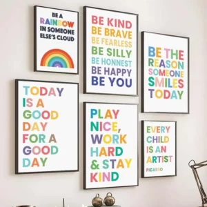 Affiche de citation inspirante, minimaliste, coloré