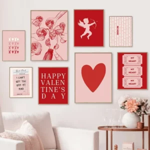Affiche vintage de la Saint-Valentin