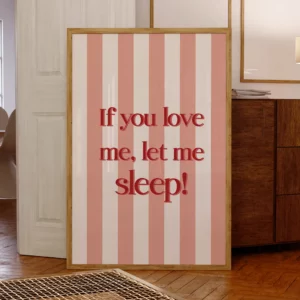 Affiche Si vous m'aimez, laissez-moi dormir