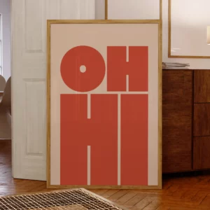 Affiche avec message Oh Hi