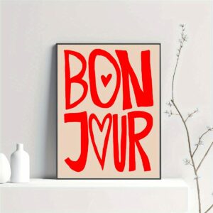 Affiche d'art déco Bonjour