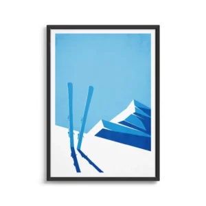 Affiches murales ski & montagne – Design minimaliste et ambiance alpine - 7