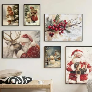 Affiches Père Noël – Une décoration murale chaleureuse et féerique pour Noël