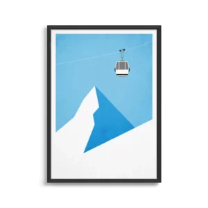 Affiches murales ski & montagne – Design minimaliste et ambiance alpine - 11