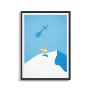 Affiches murales ski & montagne – Design minimaliste et ambiance alpine - 6