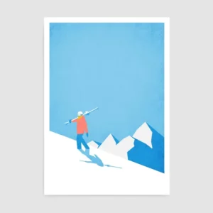 Affiches murales ski & montagne – Design minimaliste et ambiance alpine - 9