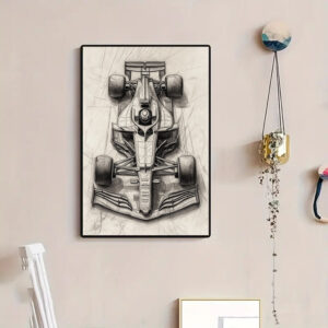 Affiche Formule 1 Dessin Technique – Poster F1 Monoplace en Croquis Artistique