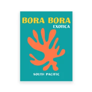 Affiche murale destinations soleil typographiques aux couleurs vives - ePC12151