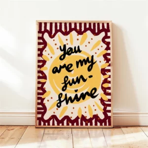 Affiche murale typographique destinations soleil aux couleurs vives - IMG-47270