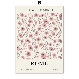 Affiche murale typographique lieu en lettres noires sur fond clair minimaliste Matisse Yayoi Kusama - 3