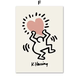 Affiche murale typographique lieu en lettres noires sur fond clair minimaliste Matisse Yayoi Kusama - 6