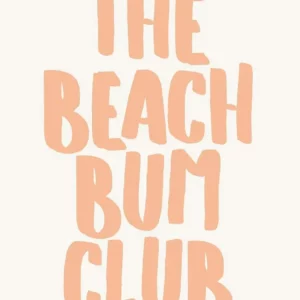 Affiche murale texte plage et coquillages style illustration graphique - P20