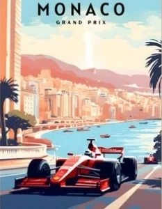 Affiche murale voitures de course Formula 1 et circuit style graphique moderne - 7