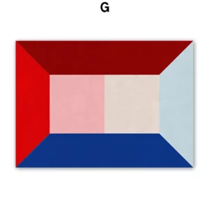 Affiche murale illustration femme inversée texte rouge style graphique - G