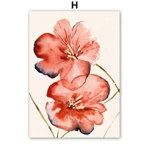 Affiche murale illustration femme inversée texte rouge style graphique - H