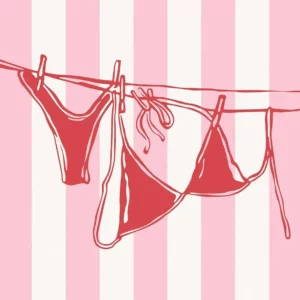 Affiche murale texte plage et coquillages style illustration graphique - P1