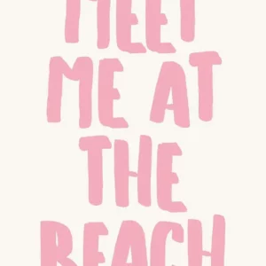 Affiche murale texte plage et coquillages style illustration graphique - P13