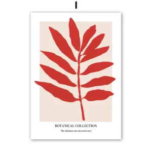 Affiche murale illustration femme inversée texte rouge style graphique - I