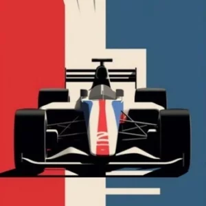 Affiche murale voitures de course Formula 1 et circuit style graphique moderne - 3