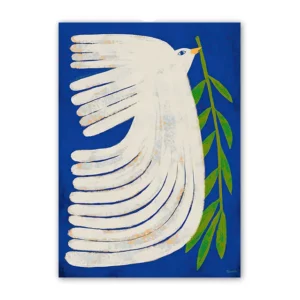 Affiche murale illustration femme inversée texte rouge style graphique - L