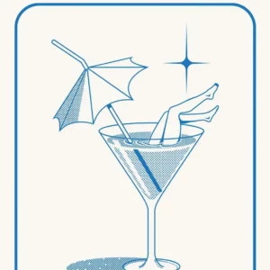 Affiche murale texte plage et coquillages style illustration graphique - P8