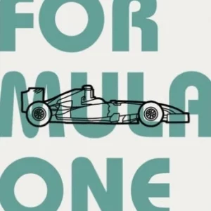 Affiche murale voitures de course Formula 1 et circuit style graphique moderne - 2