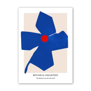 Affiche murale illustration femme inversée texte rouge style graphique - O