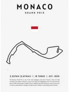 Affiche murale voitures de course Formula 1 et circuit style graphique moderne - 12