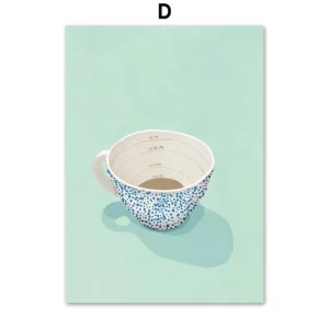 Affiche murale illustration femme de dos sur fond rayures graphiques - D