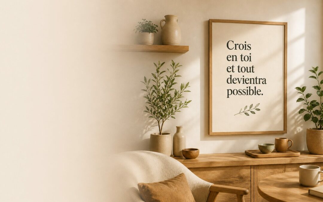 Affiche citation : personnaliser sa décoration murale avec des mots qui inspirent