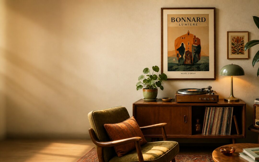 Affiches vintage pour le salon : composer une ambiance rétro et chaleureuse